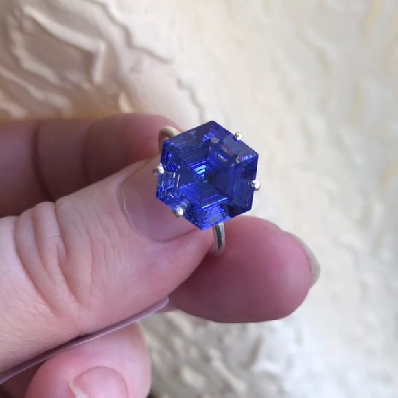 Tanzanite sterling silver ring size 7.5 - Picture 10 of 10